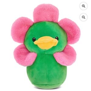 Pink & Green Flower Duck Stuffed Animal NWT 8” Easter 2026